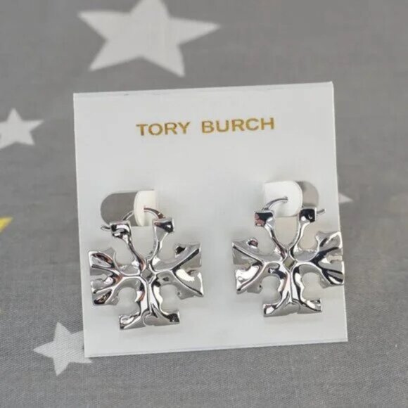 NWT Tory Burch Roxanne Hidden Logo Earring - Picture 3 of 5